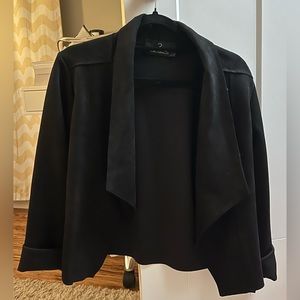 NWOT black suede jacket from italy